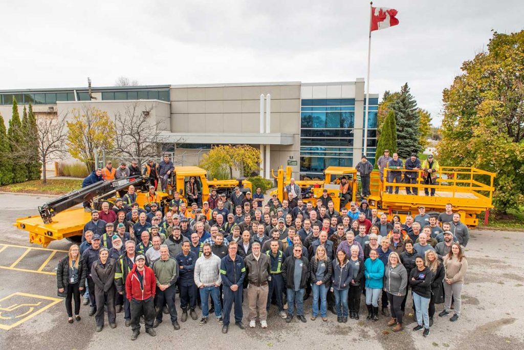 MacLean celebrates two production milestones: Scissor Truck 200 and Boom Truck 100 designed, manufactured, sold and shipped right here in Canada
